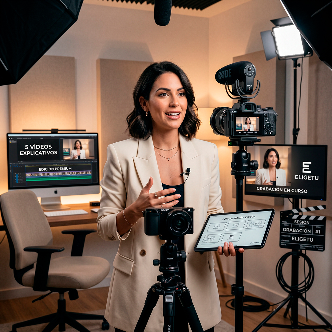 Sesión de Grabación + Edición de 5 vídeos explicativos - Eligetu